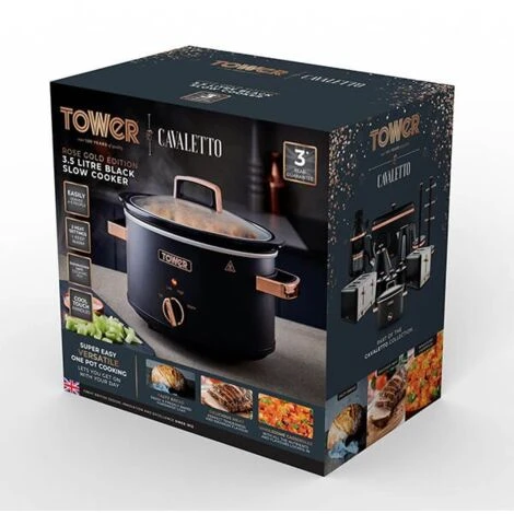 Tower Cavaletto 3.5 Litre Slow Cooker Black - Image 2