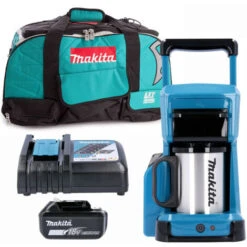 Makita DCM501 10.8V/18V CXT/LXT Coffee Maker With 1 X 5.0Ah Battery, Charger & Bag