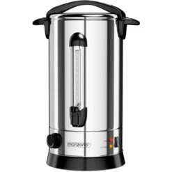 Monzana Mulled Wine Kettle 8.8L Stainless Steel Hot Drink Dispenser Temperature Setting 30-110°C Including Drip Tray 20 Litre