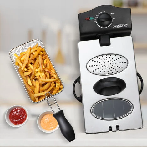 Deuba Deep Fryer 3 L Capacity 2000 W Power Stainless Steel Viewing Window Temperature Controller Kitchen Dishwasher-Safe - Image 5