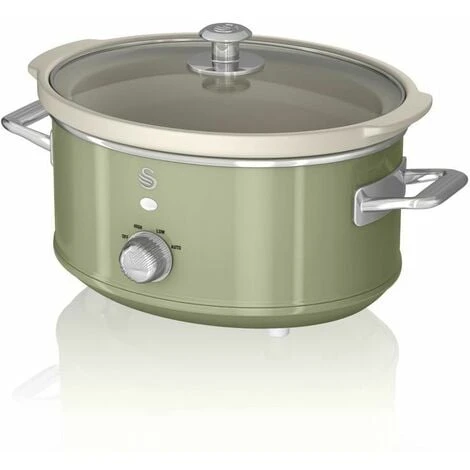 Swan 3.5L Slow Cooker Retro Green - Image 2