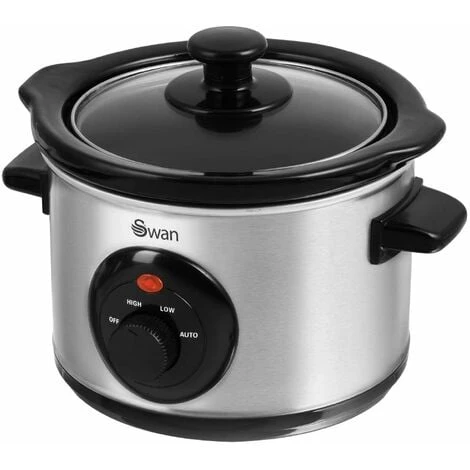 Swan 1.5 Litre Stainless Steel Slow Cooker - Image 2