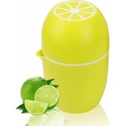 Manual Citrus Juicer With Unique Lemon Shaped Design Two Use Modes For Different Fruits (Yellow)