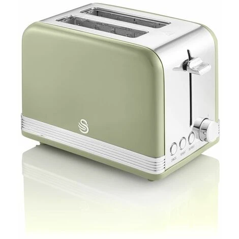 Swan 2 Slice Retro Green Toaster