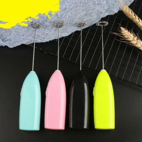 HIASDFLS Lot De 2 Mousseurs À Lait Portables À Piles – Fouet Électrique Pour Mousseur À Café, Agitateur À Batterie, Mousseur À Lait Portable, Mini Mélangeur Pour Café À L'Épreuve Des Balles, Cappuccin - Image 4