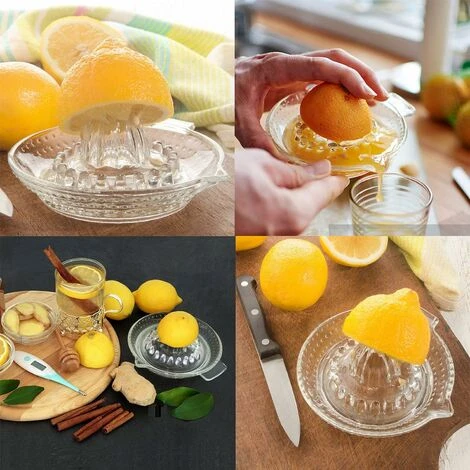 Glass Manual Juicer Citrus Fruit Juicer Kitchen Orange Lime Lemon Squeezer Fruit Press - Image 5