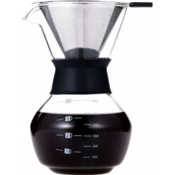 Pour Over Coffee Maker 20 Oz,Pour Over Coffee Dripper Glass Carafe,Pour Over Coffee Maker With Handle,Pour Over Coffee Maker With Borosilicate Glass Carafe