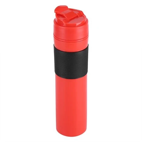 350ml Portable Tea And Coffee Maker Bottle Coffee Press Bottle Travel French Press Coffee Maker For Commuter Camping Outdoors And Office(Red) - Image 5