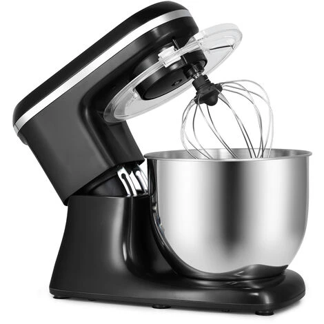 7L Stand Mixer Stainless Bowl Cake Mixer Electric 6 Speed Settings Food Mixer Machine Kitchen Mixer For Baking With Dough Hook, Whisk,Beater, Splash Guard Black - Image 3