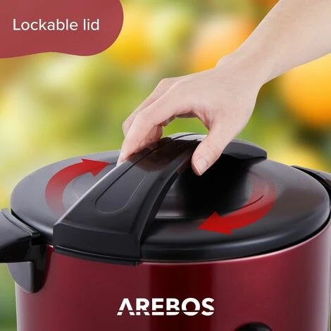 AREBOS Mulled Wine Cooker 1650 W Hot Drink Dispenser 20 L With Drip Tray, Outlet Tap, Thermostat And Overheating Protection Temperature Setting From 30 - 110 °C Red - Image 5