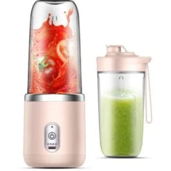 MUFF Juicer, Small Household Juice Cup, Multifunctional Juice Cup, Pink