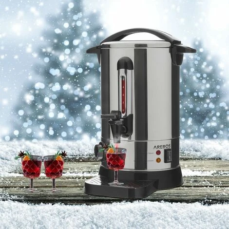 AREBOS Mulled Wine Maker 950 W Hot Beverage Dispenser 6.8 L With Drip Tray, Outlet Tap, Thermostat And Overheating Protection Temperature Setting From 30-110°C - Image 2