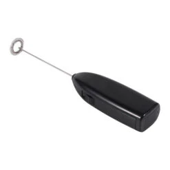 (Pack Of 2) 4 Colors Fashionable Hot Drinks Milk Coffee Frother Eggbeater Foamer Electric Mixer Stirrer (Black)