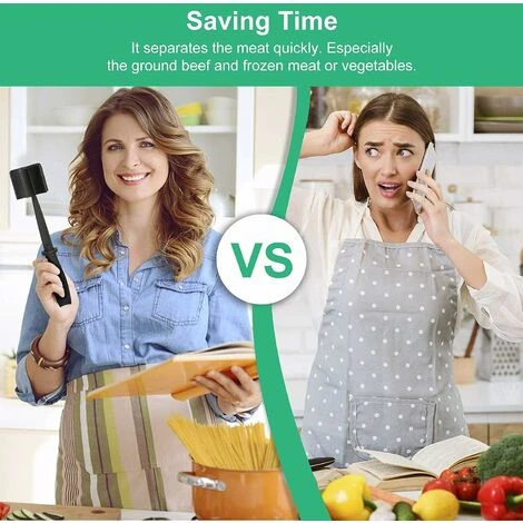 Meat Chopper, Ground Meat Chopper Utensil, Multifunctional Heat Resistant Masher And Mix Chopper For Hamburger Meat, Ground Beef, Turkey And More, Hamburger Chopper Utensil Non Stick Cookware - Image 3