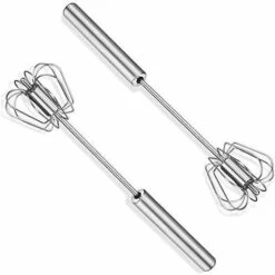 Manual Whisk, Semi-Automatic Whisk, Quiet Small Non-Electric Manual Whisk For The Eat-In Kitchen Made Of Stainless Steel