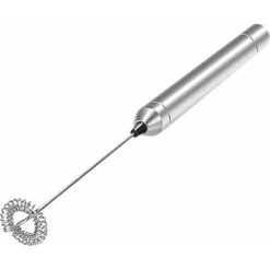 Electric Milk Frother Rod, Stainless Steel Handheld Milk Frother, Battery Operated Electric Motor Frother, Coffee/Latte/Cappuccino/Cream/Macchiato Milk Frother