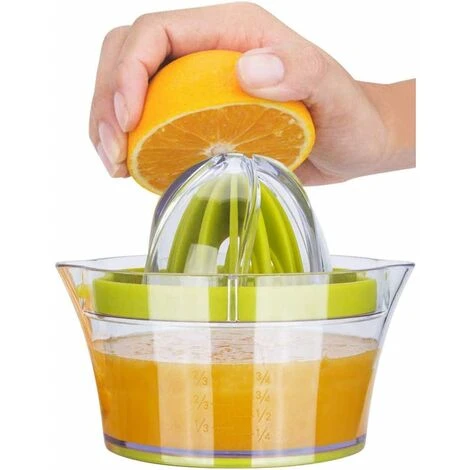 Lemon Squeezer 4 In 1 Lemon Squeezer Citrus Squeezer With 400ml Container, Manual Squeezer Lime Squeezer Fruit Squeezer, Lime Squeezer, Green Citrus Squeezer