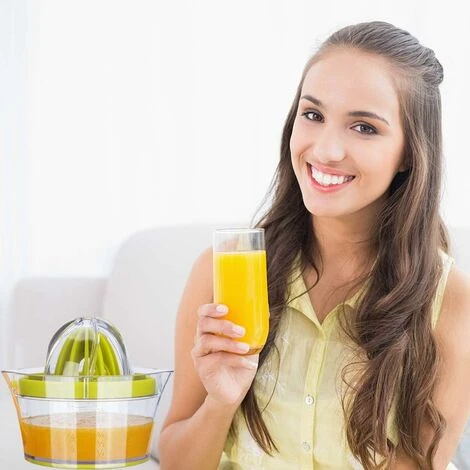 Lemon Squeezer 4 In 1 Lemon Squeezer Citrus Squeezer With 400ml Container, Manual Squeezer Lime Squeezer Fruit Squeezer, Lime Squeezer, Green Citrus Squeezer - Image 2