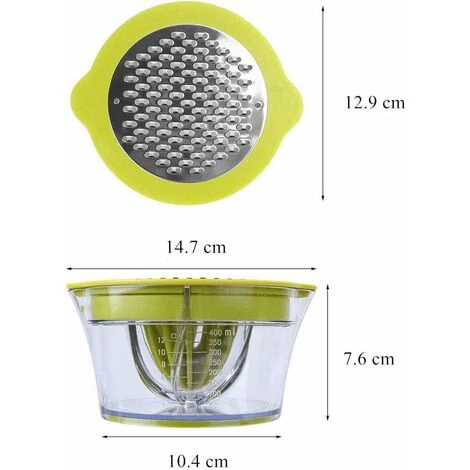 Lemon Squeezer 4 In 1 Lemon Squeezer Citrus Squeezer With 400ml Container, Manual Squeezer Lime Squeezer Fruit Squeezer, Lime Squeezer, Green Citrus Squeezer - Image 4