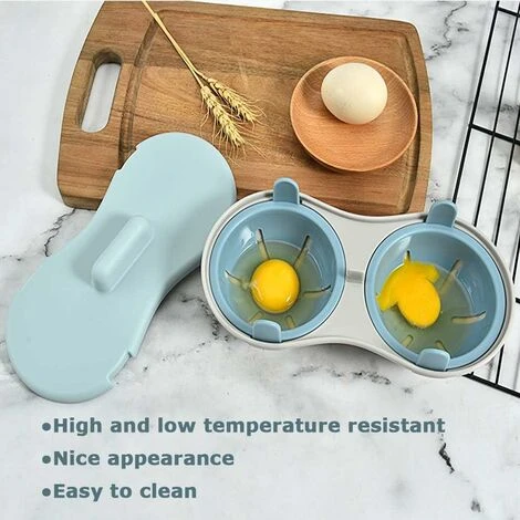 Microwave Egg Poacher - Egg Boiler - Kitchen Utensil - Steamed - Kitchen Utensil(Blue) - Image 2