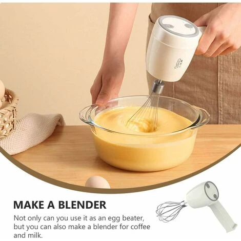 Stainless Steel Electric Whisk - Rechargeable Whisk - Milk Mixer For Easy Whipping Of Custard And Biscuit Cakes. - Image 3