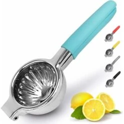 Stainless Steel Lemon Squeezer With High Quality Heavy Duty Metal Squeezer Bowl And Food Grade Silicone Handle Large Manual Citrus Squeezer And Lime Squeezer