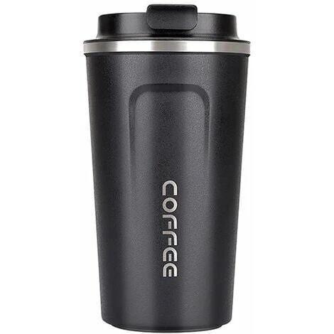 MUFF Stainless Steel Coffee Cup Leakproof Insulated Thermal Cup Car Portable Travel Coffee Mug,Black L - Image 2
