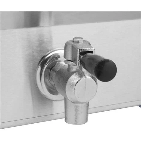 EH102V 16.9QT / 16L Total Capacity 24.9QT/23.6L Stainless Steel Faucet Double Tank Deep Fryer 3400W MAX (8L 8L Big Blue/Large Handle) - Image 5