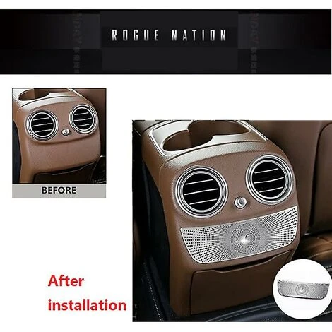 For C E Class Glc Gla W205 W213 X253 Car Stainless Steel Rear Armrest Vent Outlet Horn Cover Trim A - Image 3