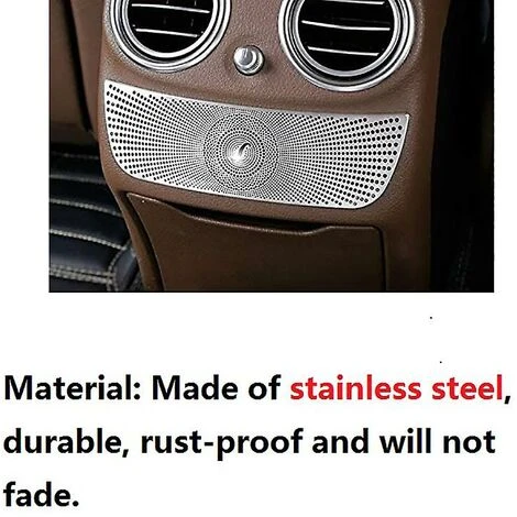 For C E Class Glc Gla W205 W213 X253 Car Stainless Steel Rear Armrest Vent Outlet Horn Cover Trim A - Image 4