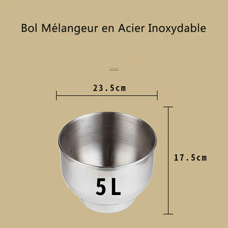 1000W Stand Mixer, 5L Metal Case 8 Speed Adjustable Stand Mixer With Baking Kit, Kitchen Mixer With Dough Hook, Blat Beater, Wire Whisk And Splash Guard (Silver) - Image 3