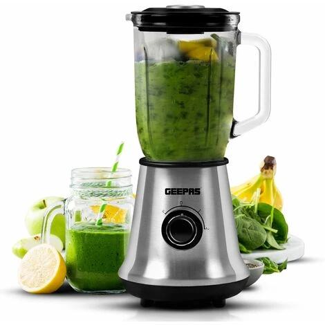 Food Blender Smoothie Maker Ice Milkshake Fruit Juicer Glass Jug 700W Geepas
