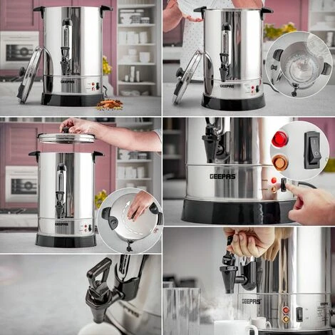 Commercial Catering Urn Kitchen Hot Water Boiler Tea Coffee Stainless Steel 15L - Image 3