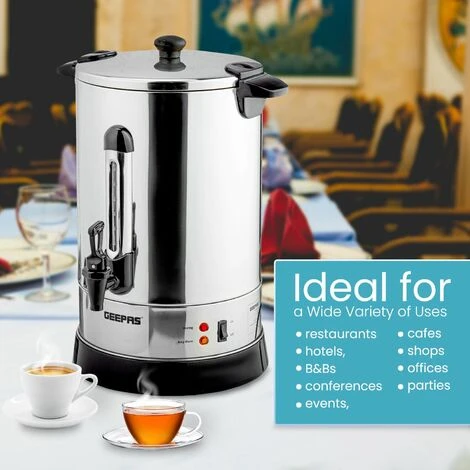 Commercial Catering Urn Kitchen Hot Water Boiler Tea Coffee Stainless Steel 15L - Image 4
