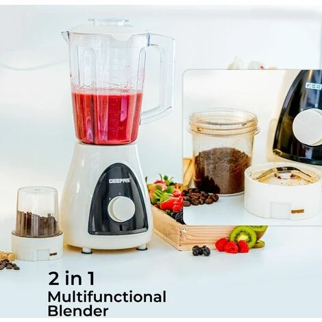 Blender Food Processor Mixer Smoothie Maker With Coffee Spice Grinder Jar Black - Image 5