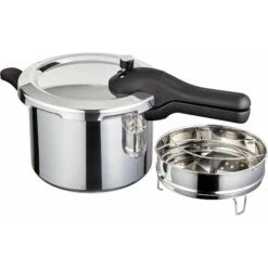 Judge 5 Litre Pressure Cooker W Steamer Basket, Divider Insert & Trivet, Large
