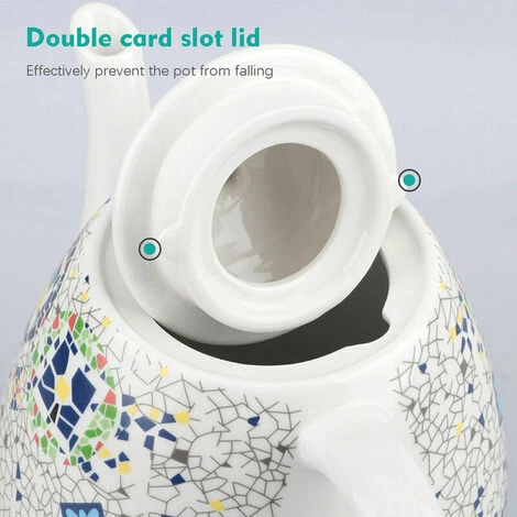 GTA Ceramic Electric Kettle, Boil Water Quickly And Easily, Removable Swivel Base And Boil Dry Protection, Hassle-Free Auto Shutoff, 1.5L, Pattern - Image 3