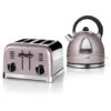 Cuisinart Style Vintage Rose Traditional Kettle & 4 Slice Toaster Breakfast Set