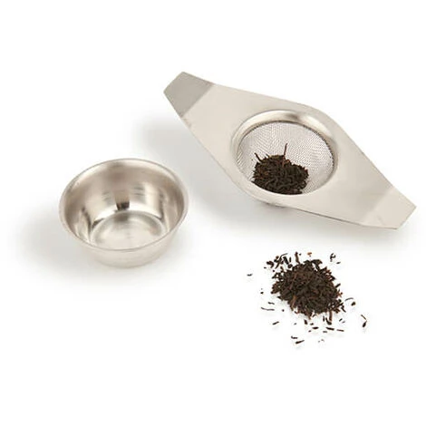 La Cafetiere Double Handled Tea Strainer Stainless Steel - Image 2