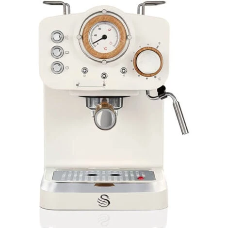 Swan Nordic Cotton White Pump Espresso Coffee Machine - Image 2