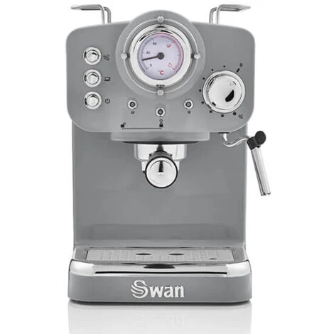 Swan Retro Grey Pump Espresso Coffee Machine - Image 2