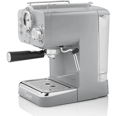 Swan Retro Grey Pump Espresso Coffee Machine - Image 3