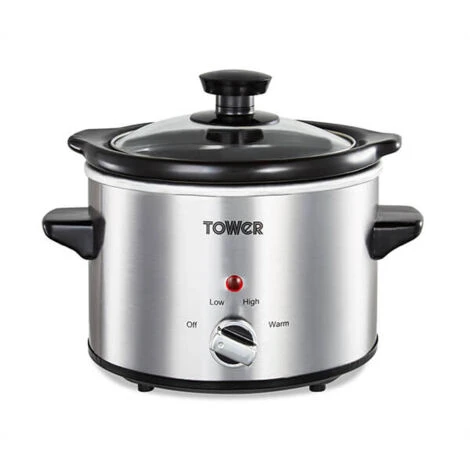 Tower 1.5 Litre Stainless Steel Slow Cooker