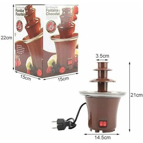 Fondue Maker,Chocolate Fountain Chocolate Fountain Party Chocolate Fountain Home Chocolate Fountain Chocolate Fondue Fountain - Image 2