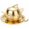 Tea Infuser Teapot - Stainless Steel Infuser (Gold)