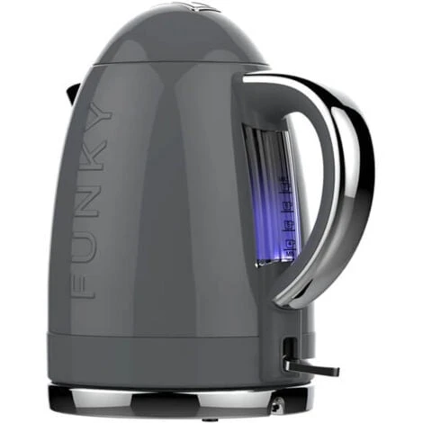 The Funky Appliance Company 1.7 Litre Kettle And 4 Slice Toaster Set Grey - Image 3