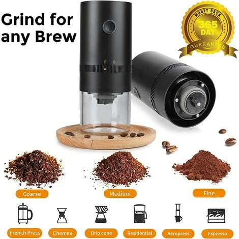 Portable Electric Coffee Grinder, Rechargeable Compact Grinder, Adjustable Ceramic Conical Burr, Fine Grind, Perfect For On The Go - Image 2