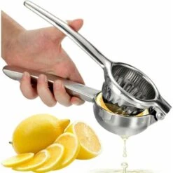 Citrus Squeezer OVOS Unbreakable Manual Lemon Squeezer In 18/10 Stainless Steel (bisphenol A Free), For Maximum Juice, Dishwasher Safe (Stainless Steel)