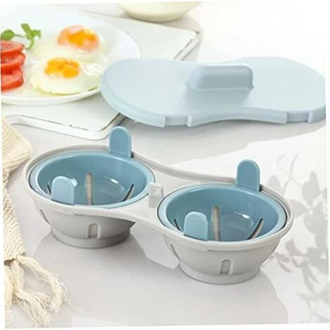 Microwave Egg Poacher Kitchen Gadgets Creative Steam Egg Box Microwave Egg Tray Double Steam Oven Microwave Kitchen Mold - Image 2