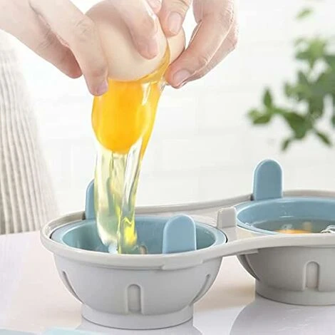 Microwave Egg Poacher Kitchen Gadgets Creative Steam Egg Box Microwave Egg Tray Double Steam Oven Microwave Kitchen Mold - Image 4
